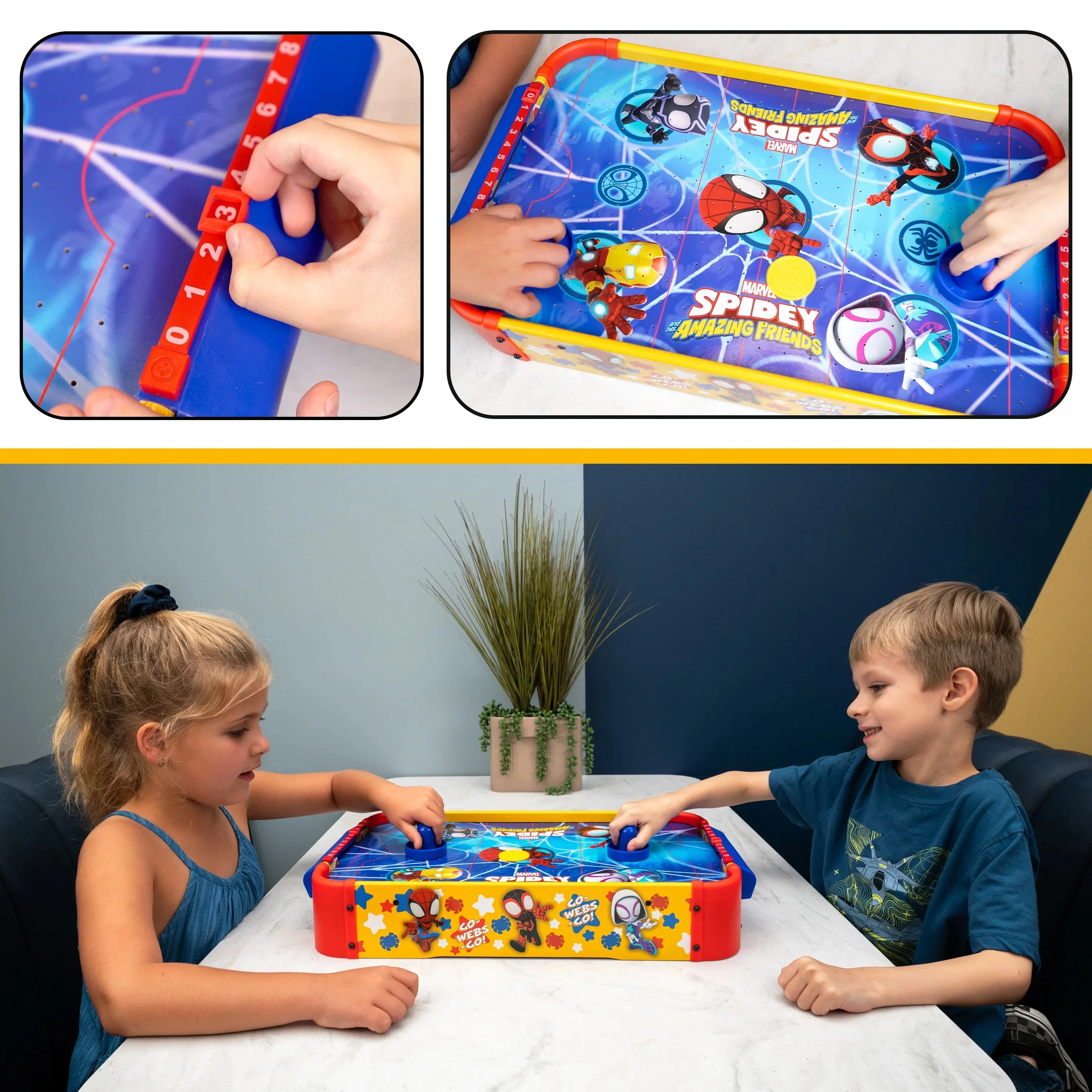 Spidey and His Amazing Friends Wooden Electronic Air Hockey Table - Image 3