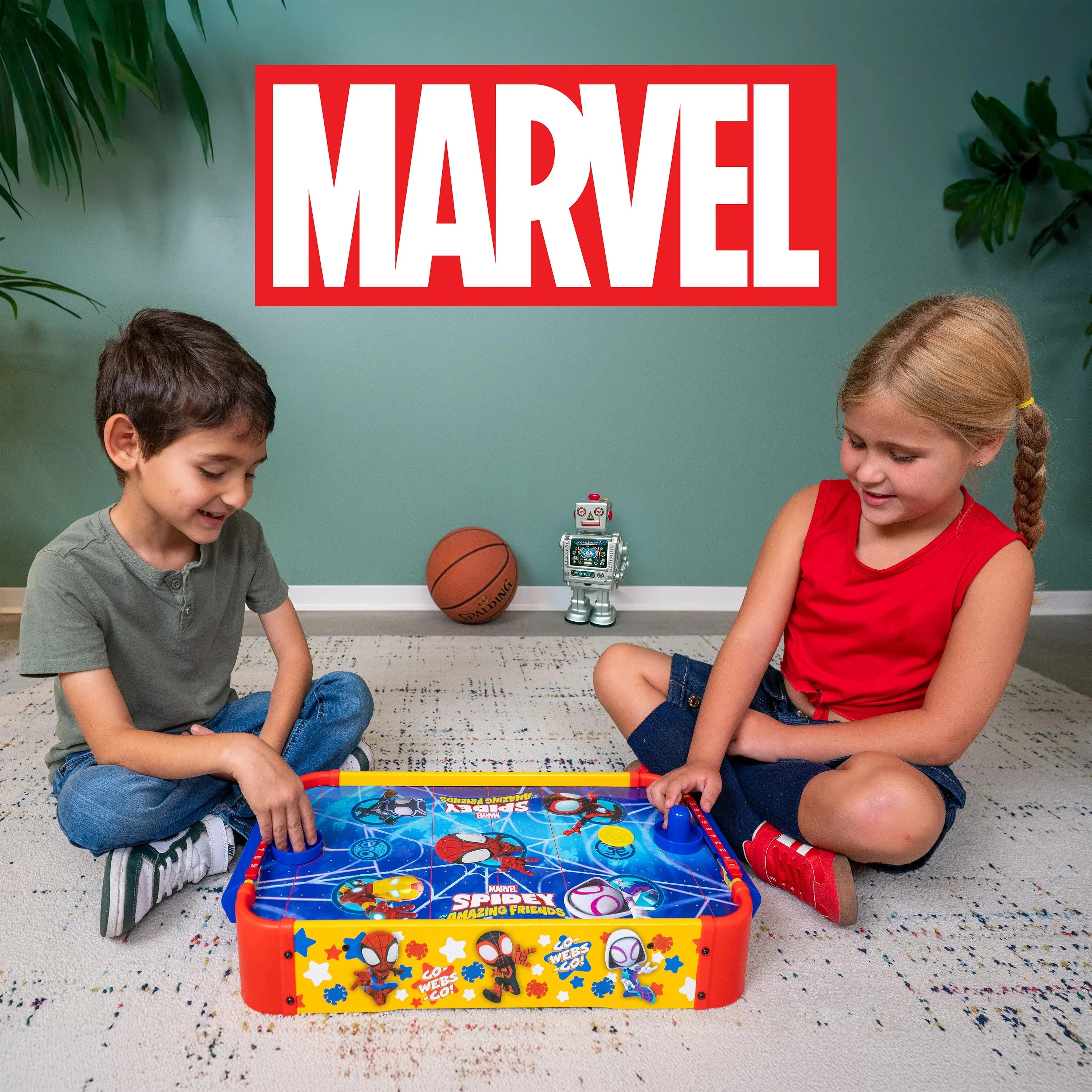 Spidey and His Amazing Friends Wooden Electronic Air Hockey Table - Image 6