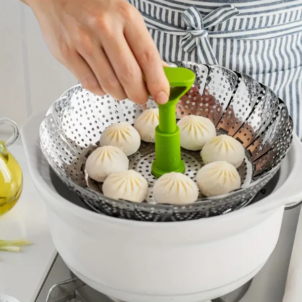 Stainless Steel Folding Steaming Rack - Image 4