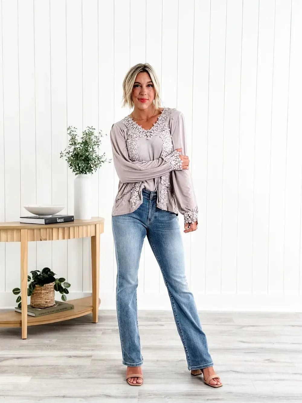 Tummy Control Bootcut Jeans - Image 4