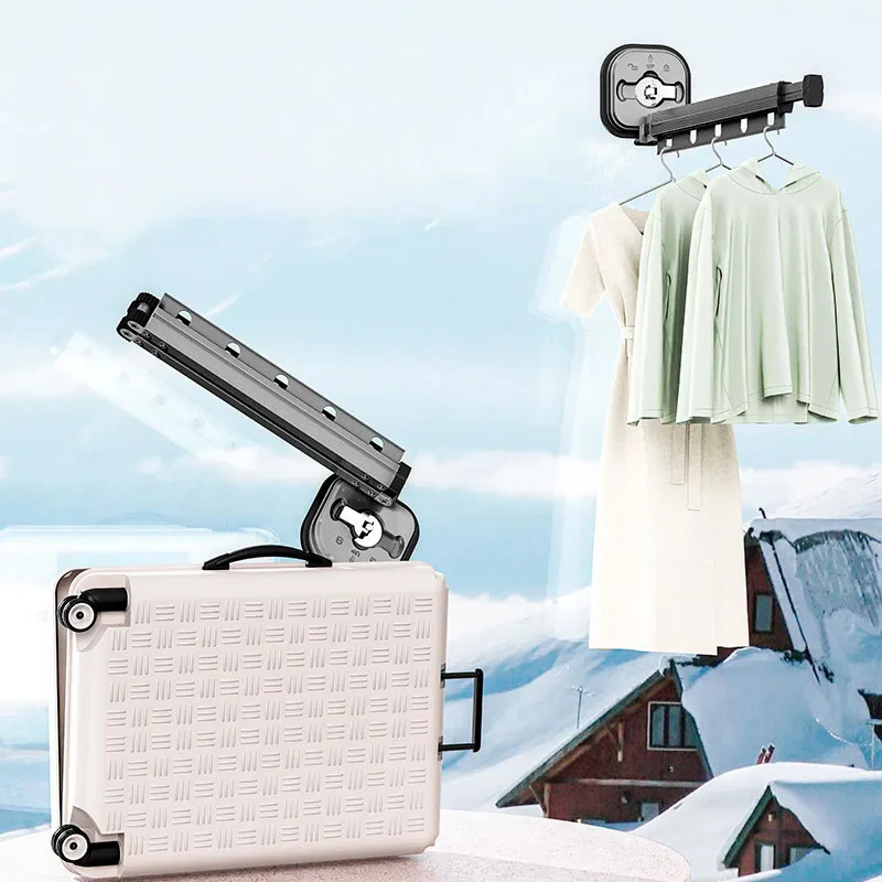 Wall Mount Folding Clothes Drying Rack - Image 3