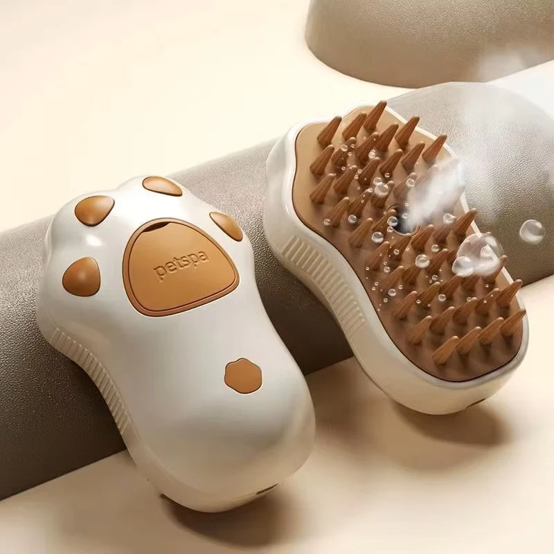 Whale Claw Design Steam Brush for Dogs & Cats – Rechargeable Pet Grooming Tool - Image 3
