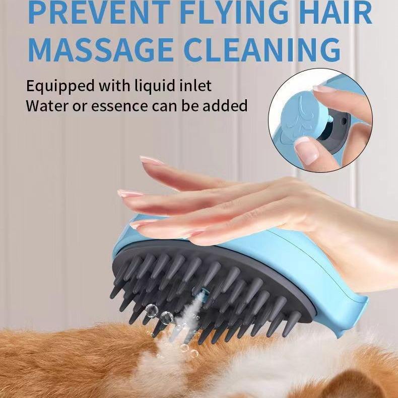 Whale Claw Design Steam Brush for Dogs & Cats – Rechargeable Pet Grooming Tool - Image 5