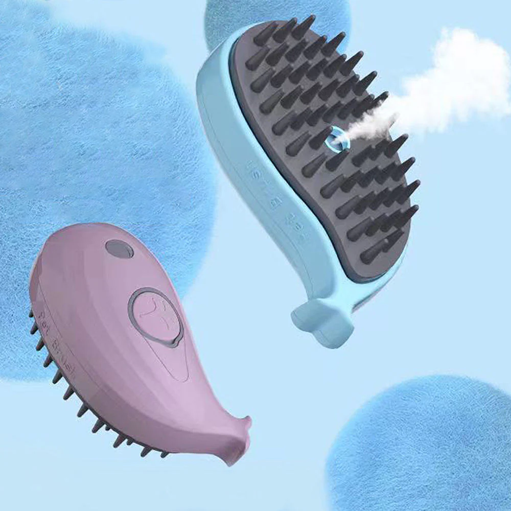 Whale Claw Design Steam Brush for Dogs & Cats – Rechargeable Pet Grooming Tool - Image 8
