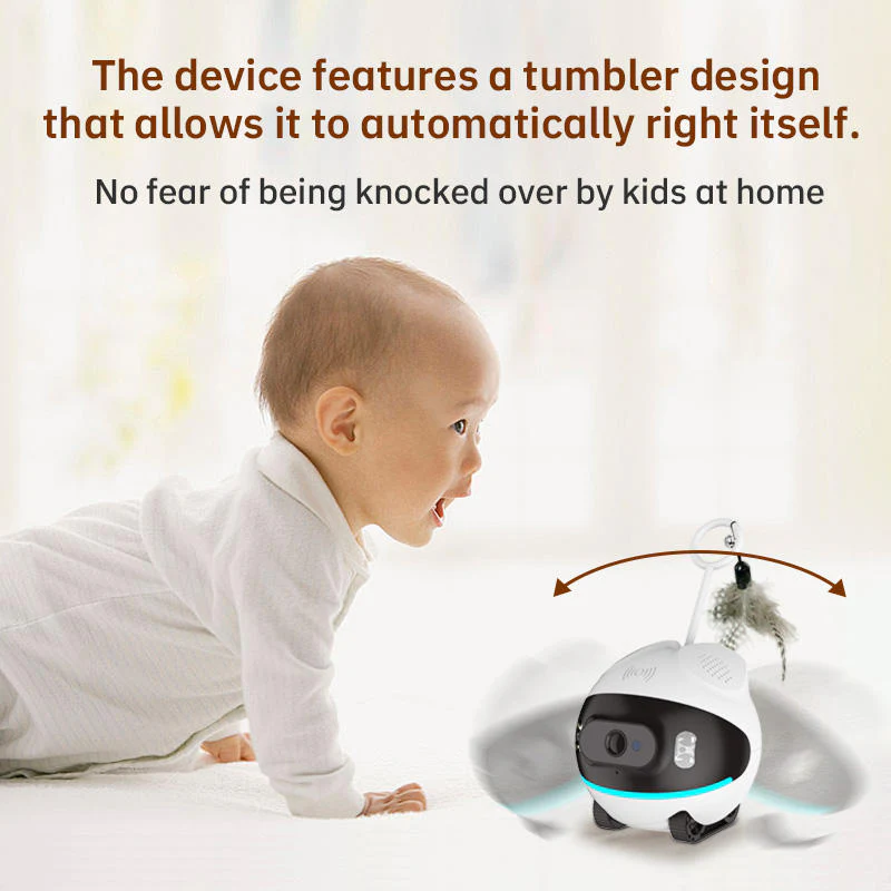Wireless 360° Pet Camera – Full Room View with Power-Free Tracking, No Blind Spots, Indoor Plastic Pet Monitoring Camera for Living Room - Image 3